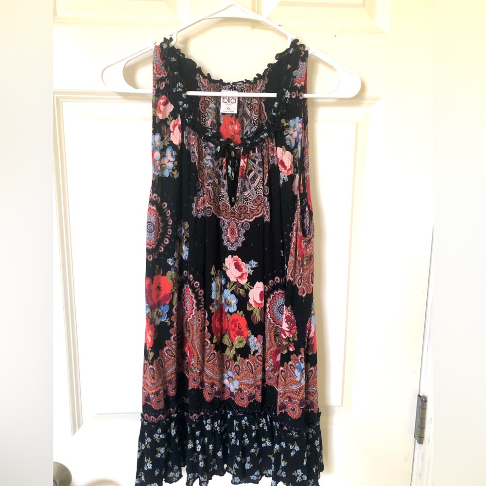 Bila Women’s Crinkled Sleeveless Top, XL